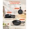 3-Piece Black Oven Safe Cast Iron Skillet Set Pans for Frying Searing and Baking